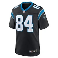 Maillot Nike Mitchell Evans noir pour homme, équipe des Carolina Panthers