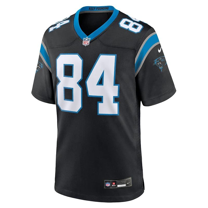 Maillot Nike Mitchell Evans noir pour homme, équipe des Carolina Panthers