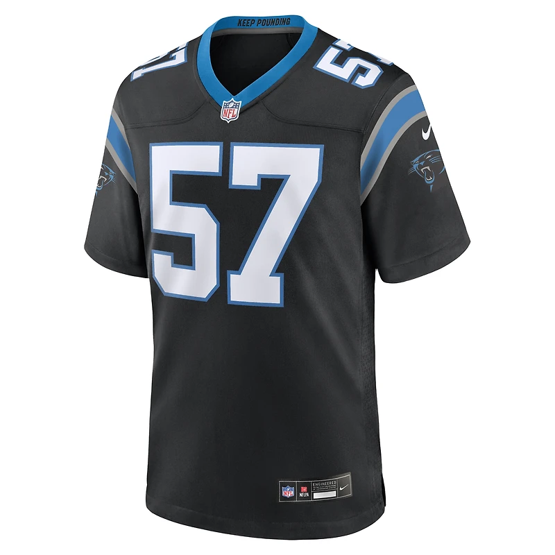 Men's Nike Monroe Freeling Black Carolina Panthers 2026 NFL Draft First Round Pick No. 19 Team Game Jersey