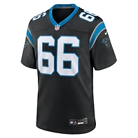 Maillot de match l'équipe Nike Nash Jensen pour hommes, noir, Carolina Panthers