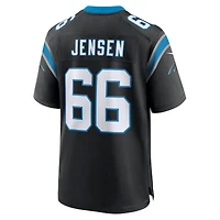 Maillot de match l'équipe Nike Nash Jensen pour hommes, noir, Carolina Panthers