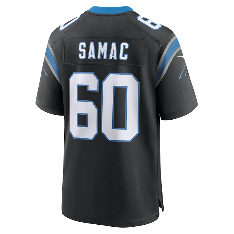 Men's Nike Nick Samac  Black Carolina Panthers Team Game Jersey