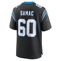 Men's Nike Nick Samac  Black Carolina Panthers Team Game Jersey