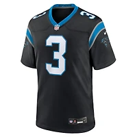 Maillot de match Nike Princely Umanmielen noir pour homme des Carolina Panthers