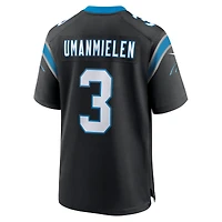 Men's Nike Princely Umanmielen  Black Carolina Panthers Team Game Jersey