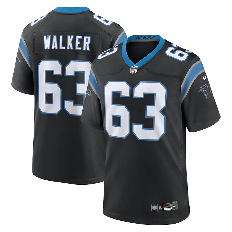 Men's Nike Rasheed Walker Black Carolina Panthers Team Game Jersey