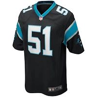 Men's Nike Sam Mills Black Carolina Panthers Game Retired Player Jersey