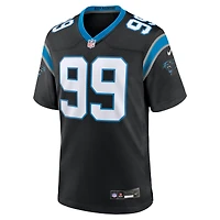 Maillot de match Nike Shy Tuttle noir pour homme des Carolina Panthers