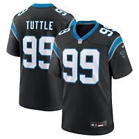 Maillot de match Nike Shy Tuttle noir pour homme des Carolina Panthers