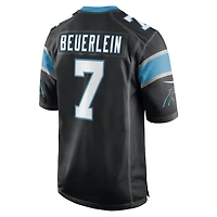 Maillot de joueur retraité Nike Steve Beuerlein pour hommes, noir des Carolina Panthers