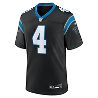 Maillot de match Nike pour homme Tetairoa McMillan des Panthers la Caroline, noir
