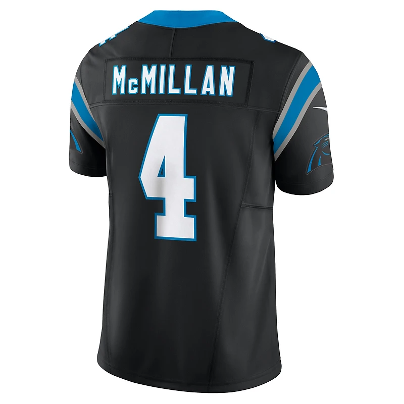 Maillot Nike Vapor F.U.S.E. noir pour homme des Carolina Panthers, édition limitée, Tetairoa McMillan