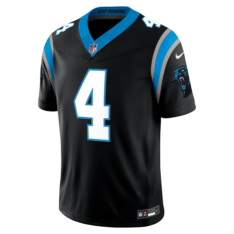 Maillot Nike Tetairoa McMillan noir Carolina Panthers Vapor F.U.S.E. édition limitée cousue pour homme