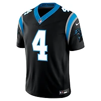 Maillot Nike Tetairoa McMillan noir Carolina Panthers Vapor F.U.S.E. édition limitée cousue pour homme