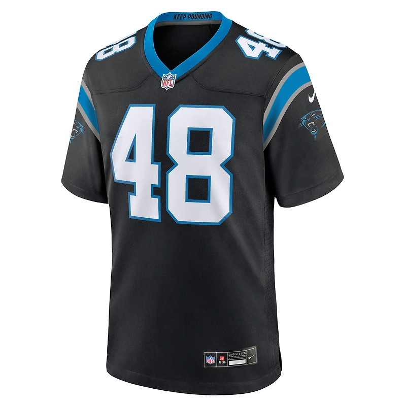 Maillot Nike Thomas Incoom noir pour homme, équipe des Carolina Panthers