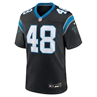 Maillot Nike Thomas Incoom noir pour homme, équipe des Carolina Panthers