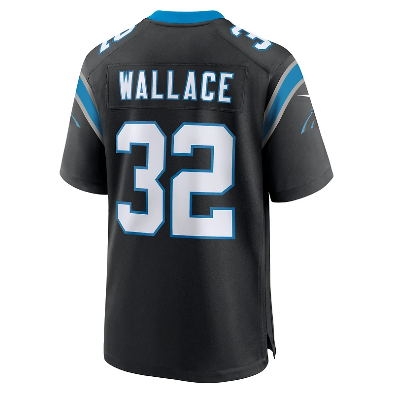 Maillot Nike Trevin Wallace noir pour homme, équipe des Carolina Panthers