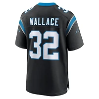 Maillot Nike Trevin Wallace noir pour homme, équipe des Carolina Panthers