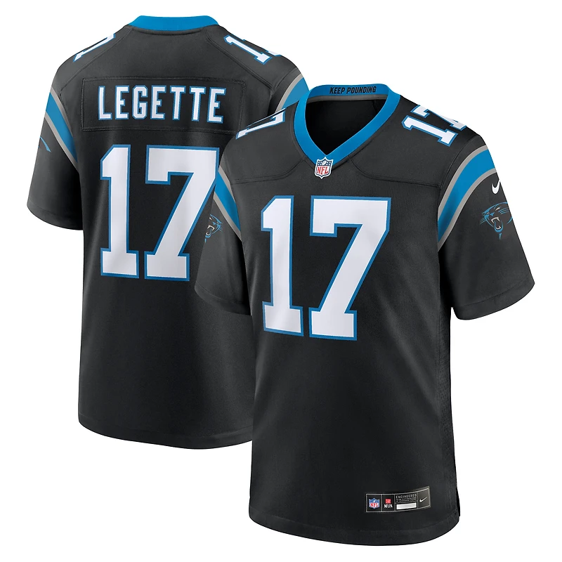 Men's Nike Xavier Legette Black Carolina Panthers Team Game Player Jersey