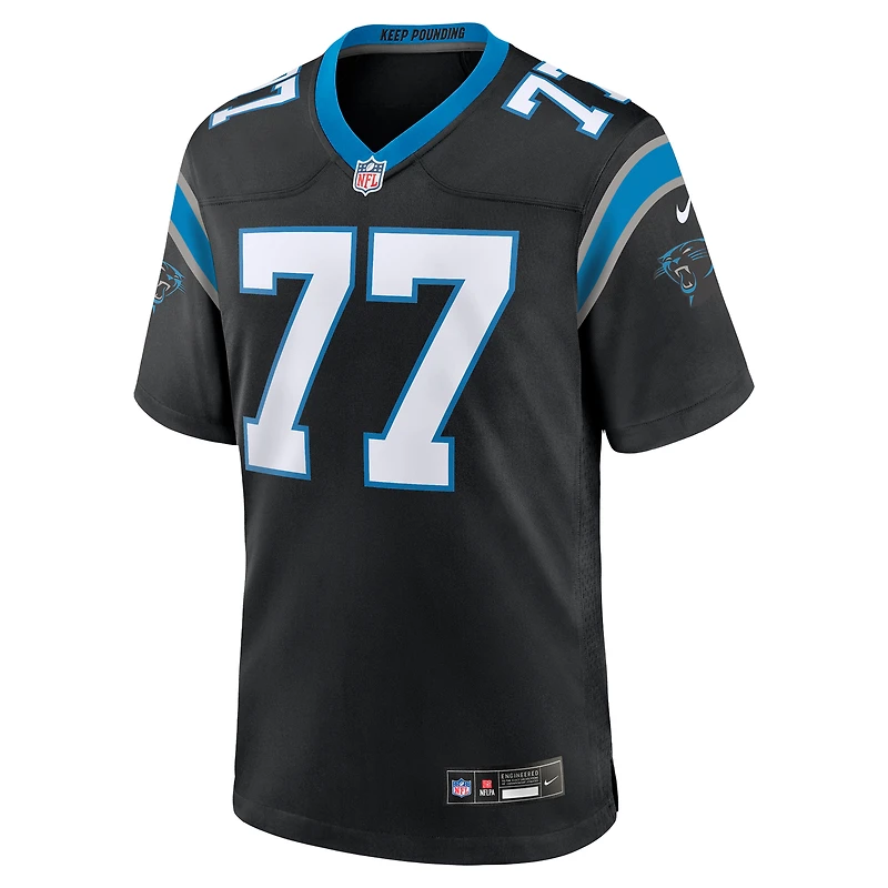 Maillot de match Nike Yosh Nijman pour homme, noir, Carolina Panthers