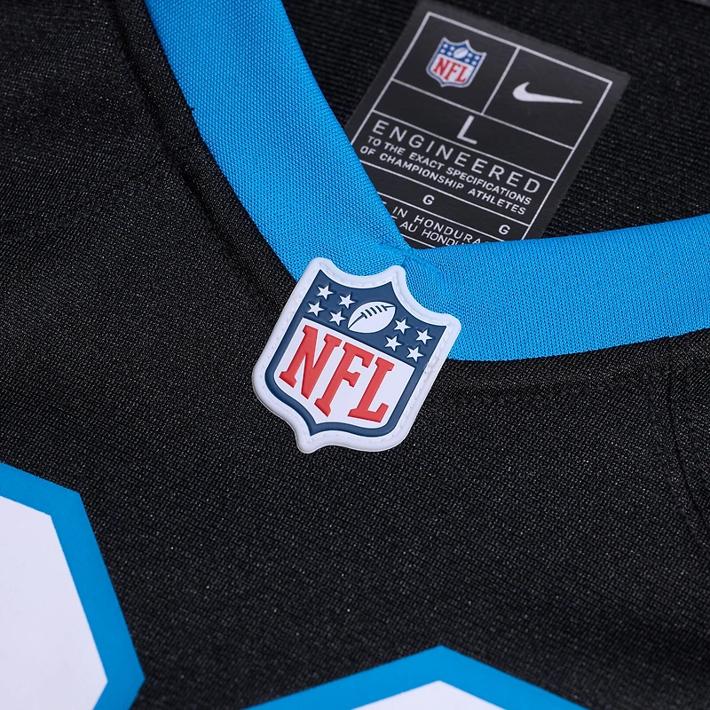 Maillot de match Nike Yosh Nijman pour homme, noir, Carolina Panthers