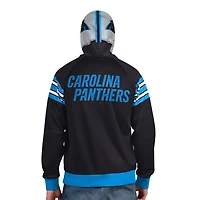 Men's Pro Player Black/Silver Carolina Panthers Helmet Full-Zip Hooded Track Jacket