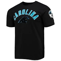 Men's Pro Standard Black Carolina Panthers Team Classic Bristle Slim-Fit T-Shirt