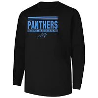 Men's Profile  Black Carolina Panthers Big & Tall Pop Long Sleeve T-Shirt