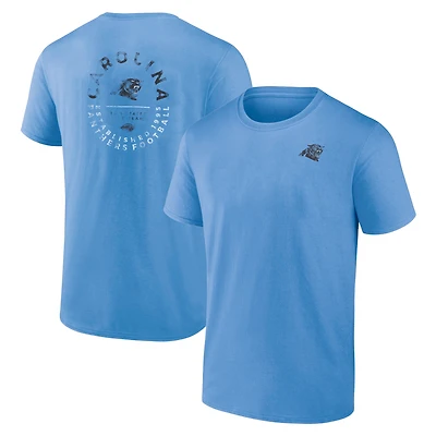 T-shirt pour homme Profile Blue Carolina Panthers Big & Tall Two-Hit Throwback