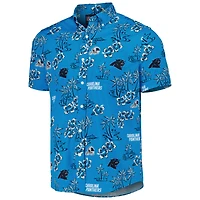 Chemise boutonnée Kekai bleue pour homme Reyn Spooner des Carolina Panthers