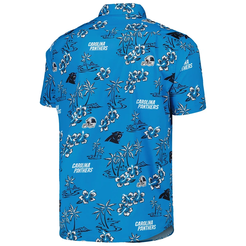 Chemise boutonnée Kekai bleue pour homme Reyn Spooner des Carolina Panthers