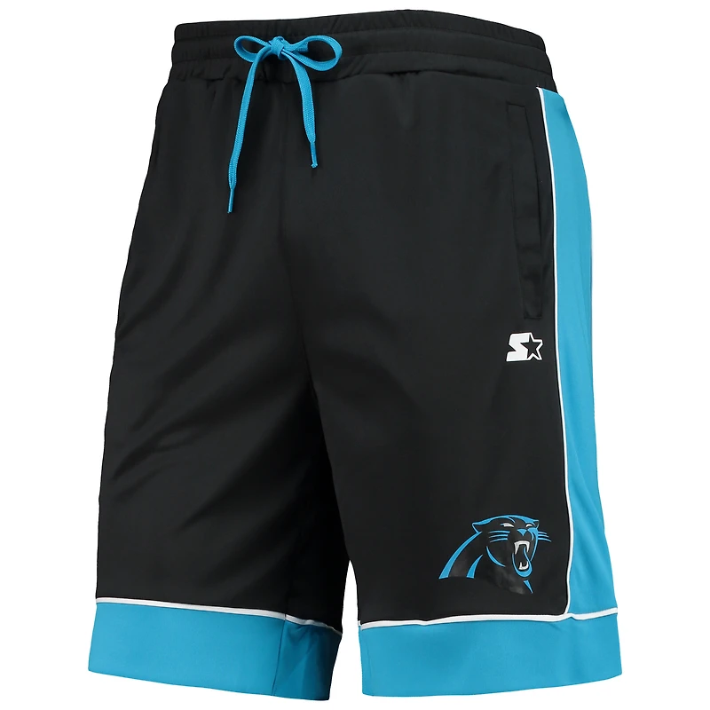 Short mode préféré des fans Panthers de la Caroline Starter noir/bleu pour homme