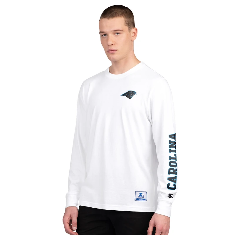 Men's Starter Black/White Carolina Panthers Short Sleeve & Long T-Shirt Combo Pack