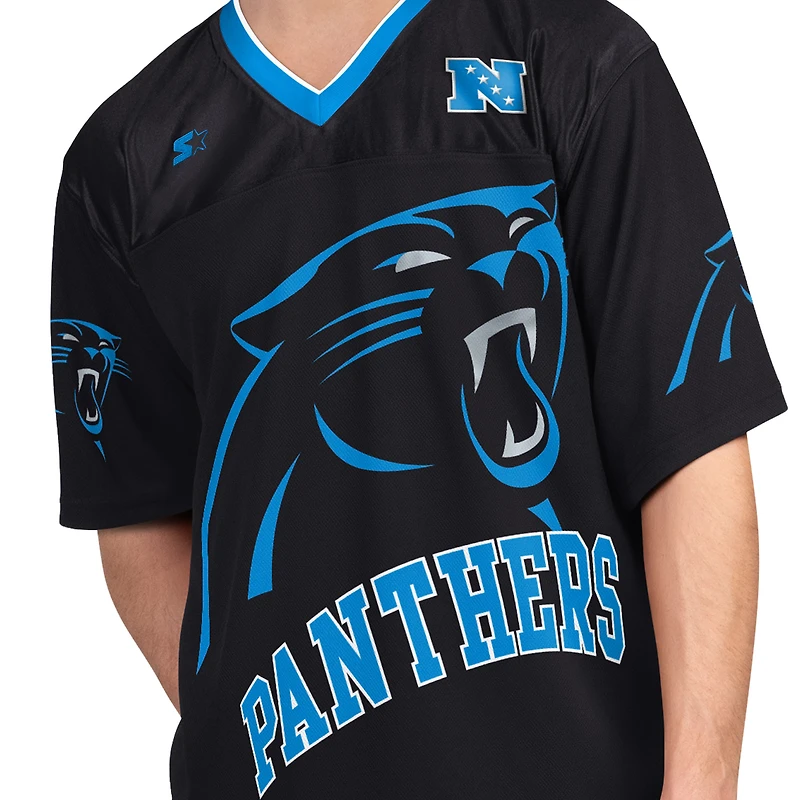 Men's Starter Black/White Carolina Panthers Short Sleeve & Long T-Shirt Combo Pack