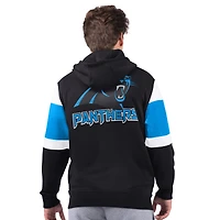 Sweat à capuche zippé Extreme Starter Black Carolina Panthers pour homme