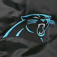 Veste Starter Black Carolina Panthers Lockerroom Satin Varsity Full-Snap pour homme