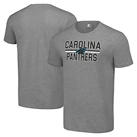 T-shirt gris chiné Starter pour homme, imprimé en maille, équipe des Carolina Panthers