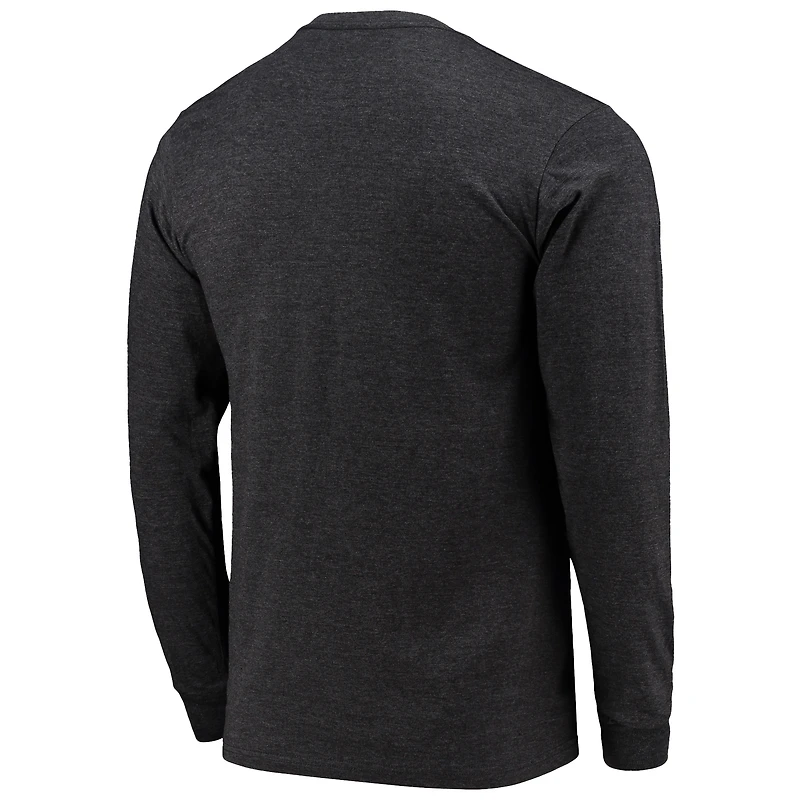 T-shirt à manches longues Starter Heathered Black Carolina Panthers pour homme