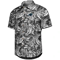 Men's Tommy Bahama Black Carolina Panthers Aqua Lush Full-Button Shirt