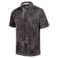 Polo Tommy Bahama noir Carolina Panthers Big & Tall Santiago Paradise pour hommes