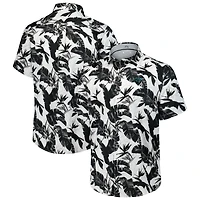 Men's Tommy Bahama Black Carolina Panthers Sunnyvale Blooms Camp Button-Up Shirt