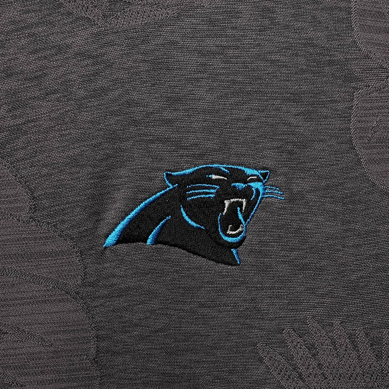 Polo Tommy Bahama Charcoal Carolina Panthers Palm Coast Delray Frond Allover IslandZone pour homme