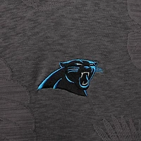 Polo Tommy Bahama Charcoal Carolina Panthers Palm Coast Delray Frond Allover IslandZone pour homme