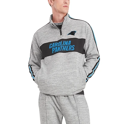 Tommy Hilfiger Heathered Grey Carolina Panthers Mario Veste zippée sur le quart pour homme