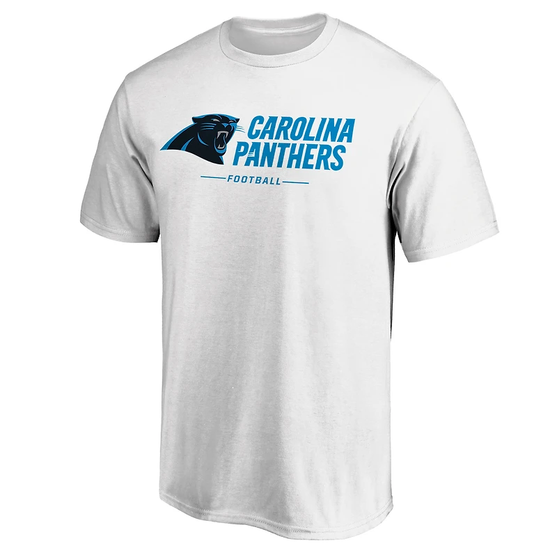 Men's White Carolina Panthers Team Lockup T-Shirt