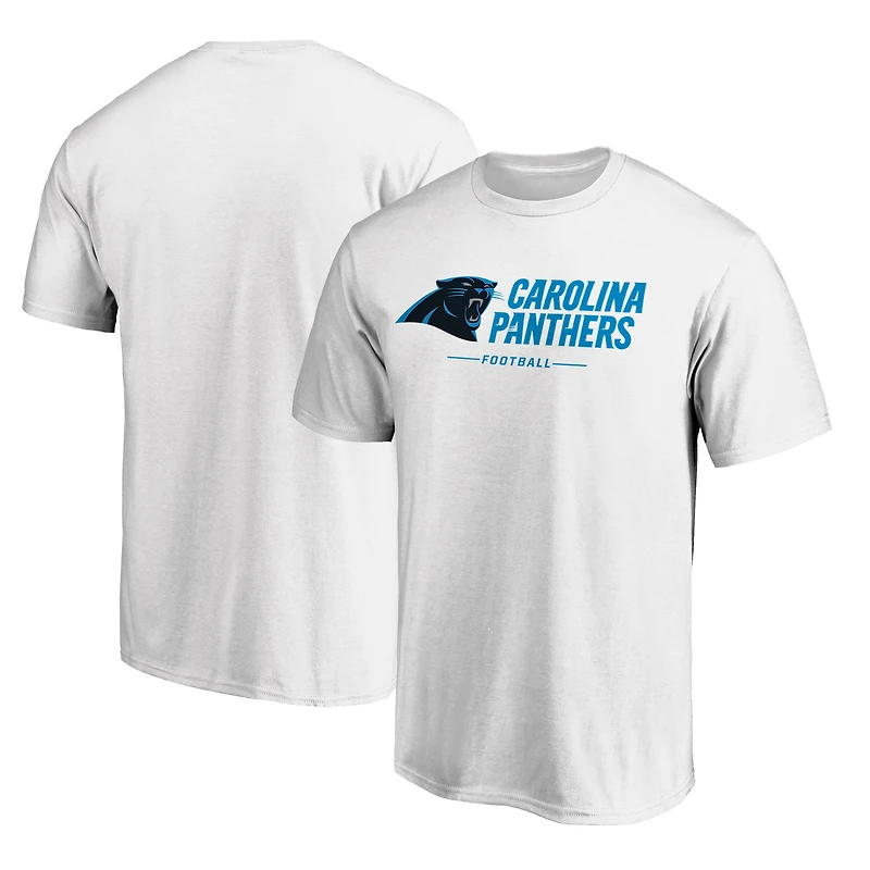 Men's White Carolina Panthers Team Lockup T-Shirt