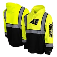 Sweat à capuche jaune haute visibilité pour homme des Carolina Panthers