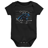 Newborn & Infant Carolina Panthers Team Starter 3-Pack Bodysuit Set
