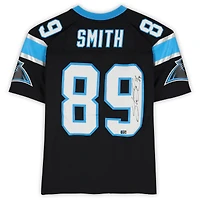 Maillot Mitchell & Ness Legacy noir autographié par Steve Smith, des Panthers de la Caroline, édition 2003