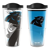 Tervis  Carolina Panthers 24oz NFL 2 PACK Genuine & Forever Fan